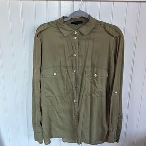 Sanctuary olive green blouse, size small